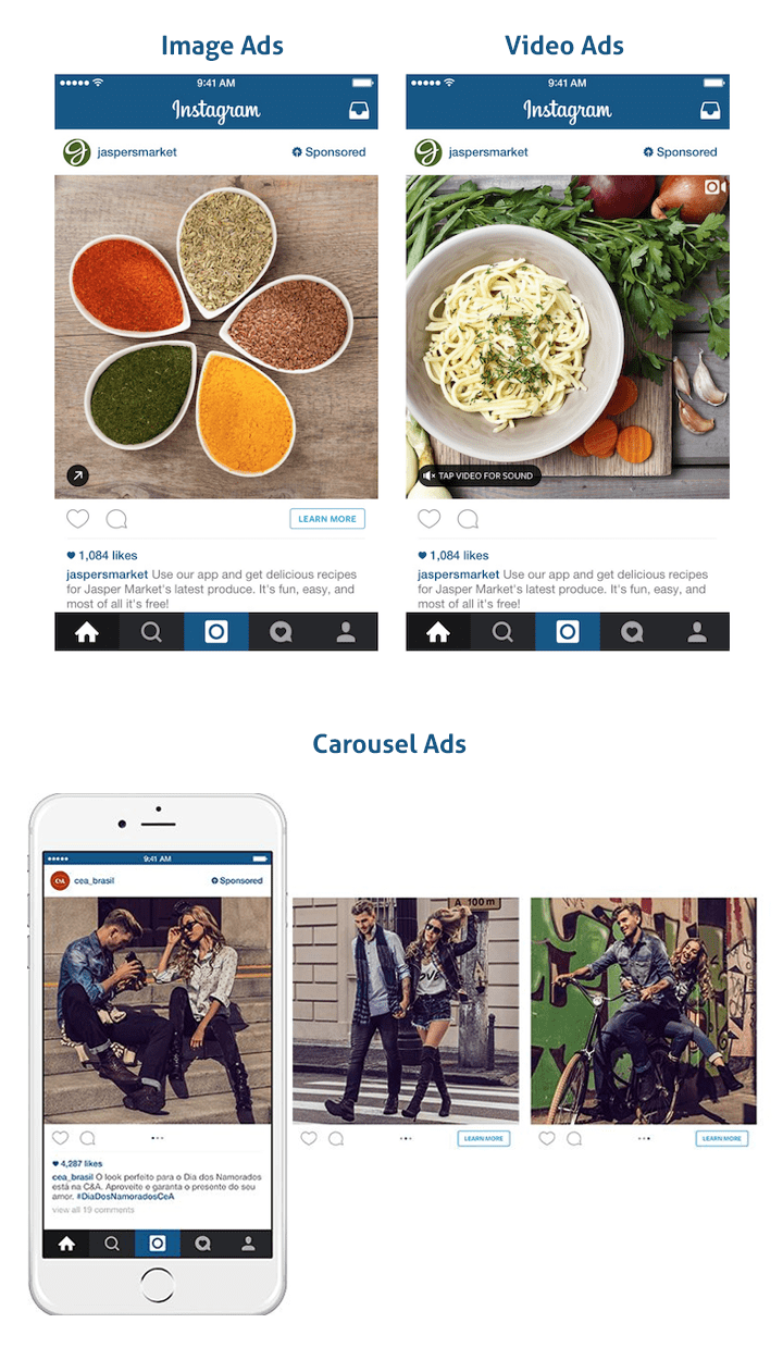types of instagram ads for app marketers