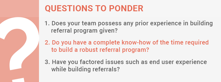 Expertise required to set referral program
