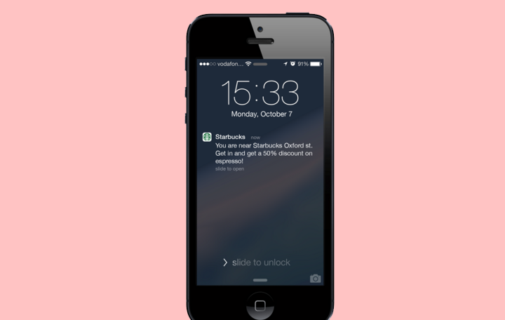 Starbucks push notifications