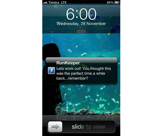 RunKeeper Push Notification