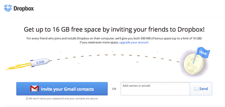 Dropbox referral